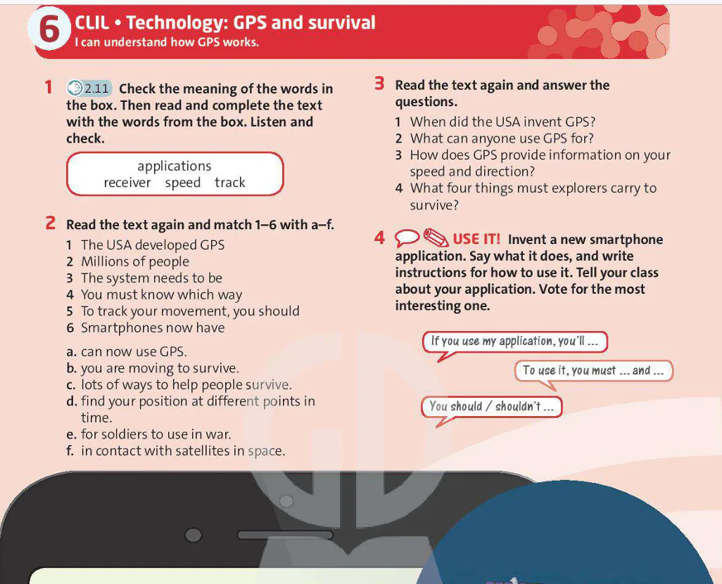 CLIL: Technology: GPS and survival