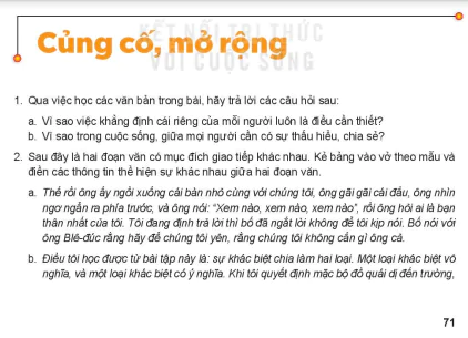 Củng cố, mở rộng