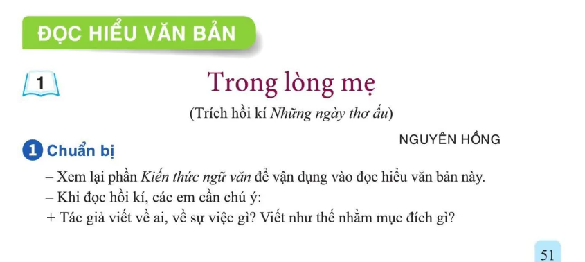 Đọc hiểu văn bản