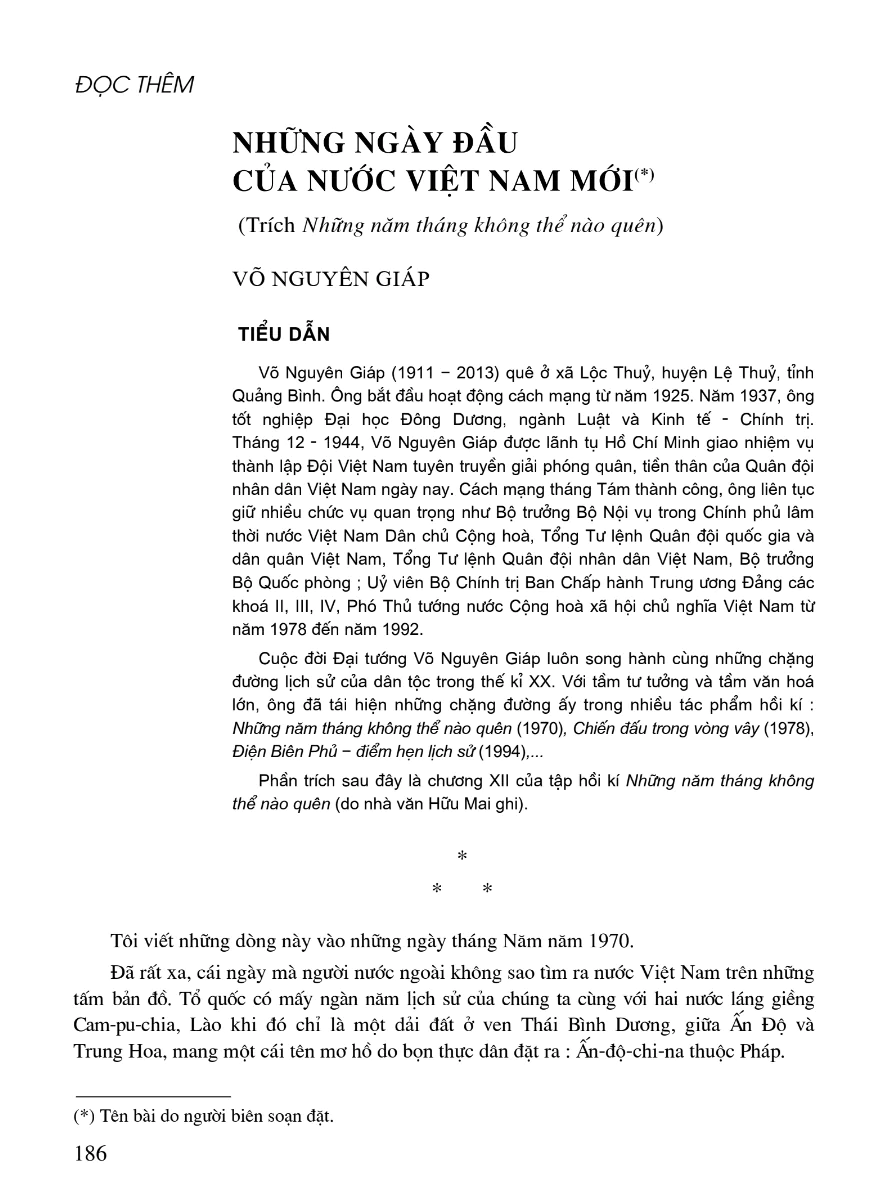 Đọc thêm: Những Ngày Đầu Của Nước Việt Nam Mới (Trích 