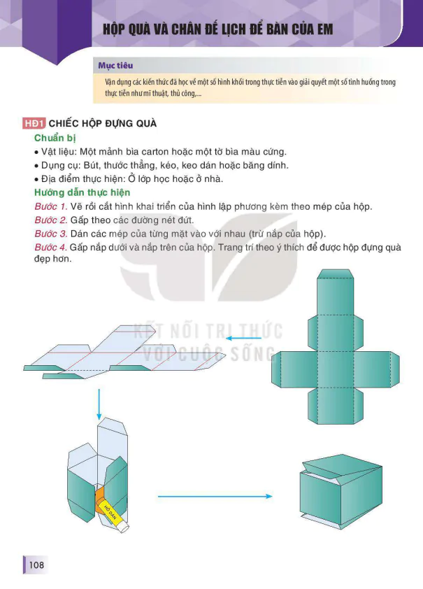 HỘP QUÀ VÀ CHÂN ĐẾ LỊCH ĐỂ BÀN CỦA EM