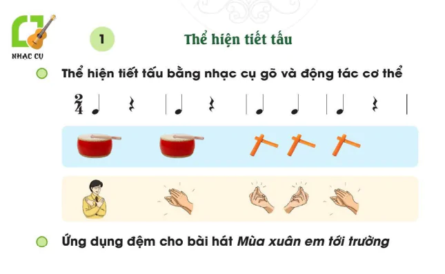 Nhạc cụ: Thể hiện tiết tấu