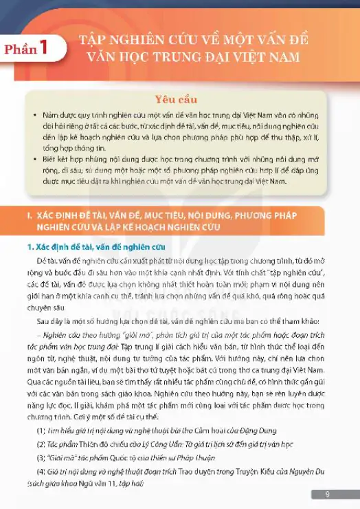 Phần 1: Tập Nghiên Cứu Về Một Vấn Đề Văn Học Trung Đại Việt Nam