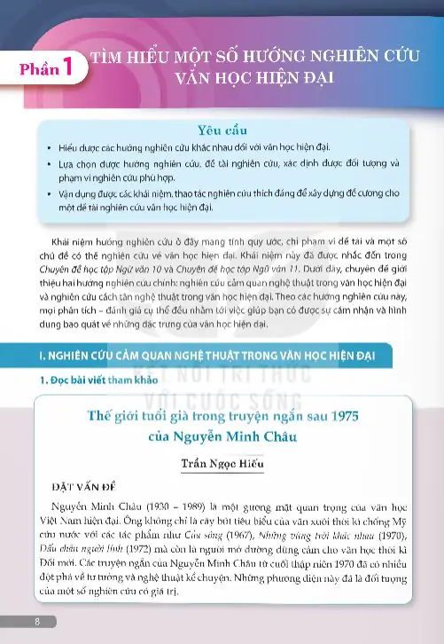 Phần 1: Tìm Hiểu Một Số Hướng Nghiên Cứu Văn Học Hiện Đại