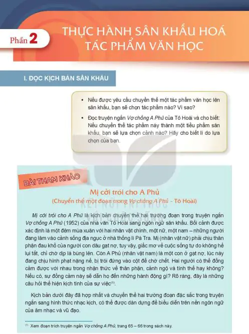 Phần 2: Thực Hành Sân Khấu Hóa Tác Phẩm Văn Học
