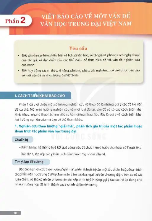 Phần 2: Viết Báo Cáo Về Một Vấn Đề Văn Học Trung Đại Việt Nam