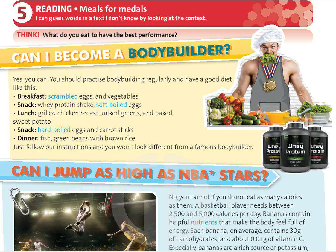 Reading: Meals for medals