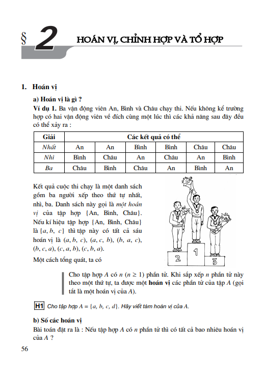 Tổ hợp: 2_Hoán vị, chỉnh hợp và tổ hợp