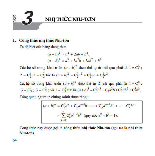 Tổ hợp: 3_Nhị thức Niu-tơn