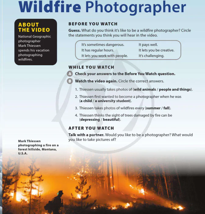 Wildfire photographer